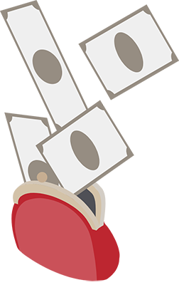 お金が出ていく財布